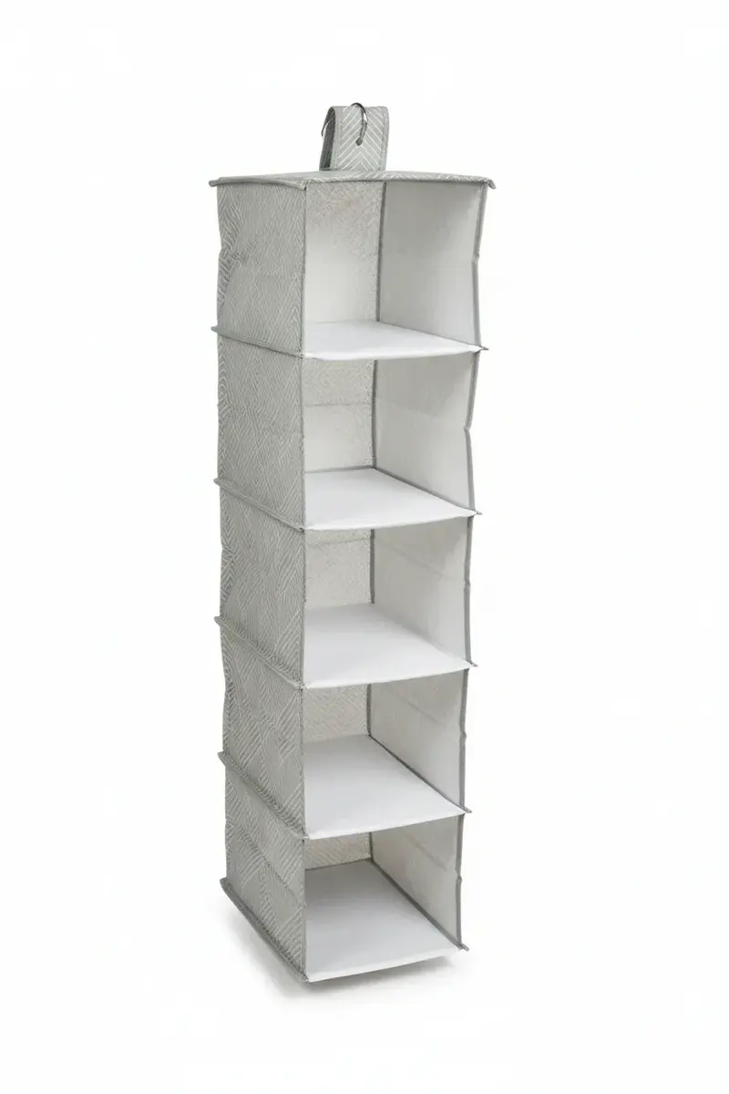 Organizer Armadio Appendibile 5 Scomparti 90cm - Porta Oggetti in TNT