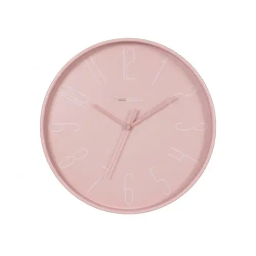OROLOGIO DA PARETE IN PLASTICA MILANO DIAM. 30CM, rosa