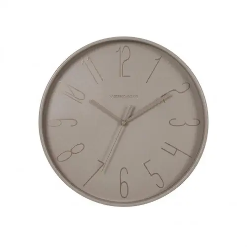 OROLOGIO DA PARETE IN PLASTICA MILANO DIAM. 30CM, tortora