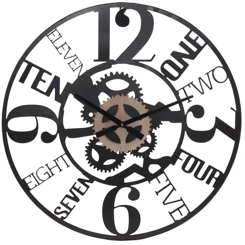 Orologio in mdf e metallo Ø60