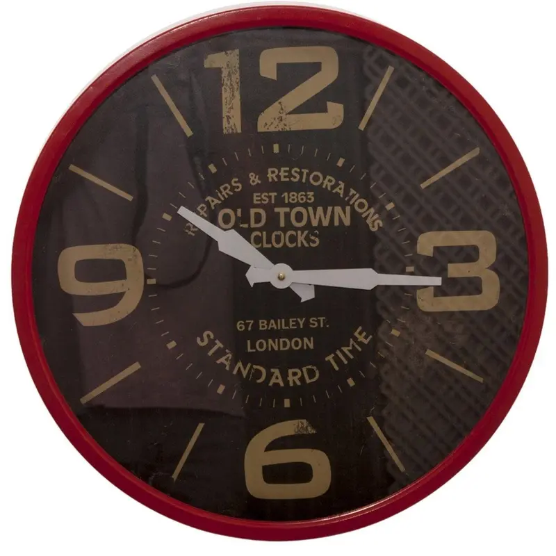 Orologio in metallo rosso Ø34
