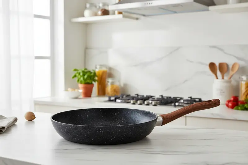 Padella antiaderente Black Stone per induzione con divisorio antigraffio