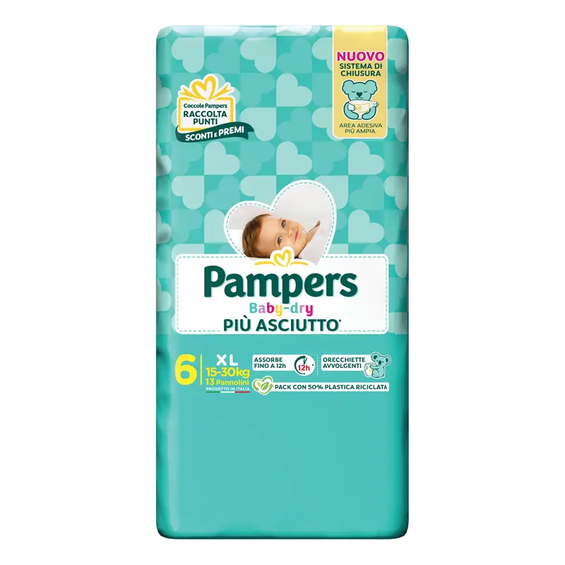 PAMPERS BABY DRY 6 EXTRALARGE X13