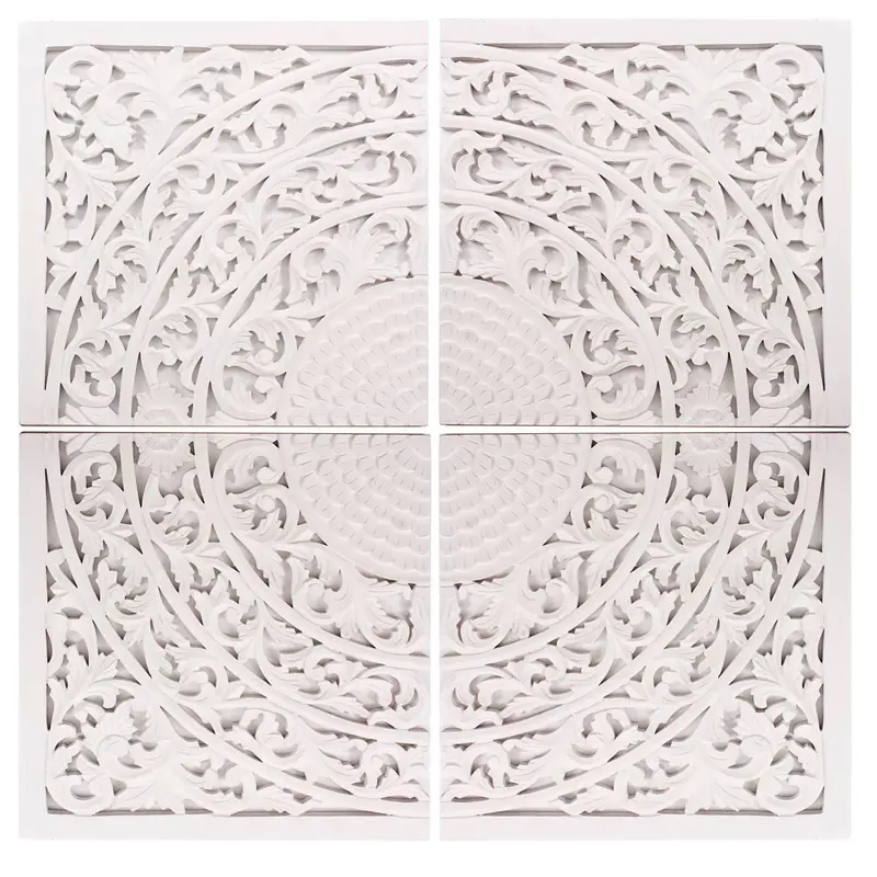 Pannello decorativo in mdf bianco 120x3H120