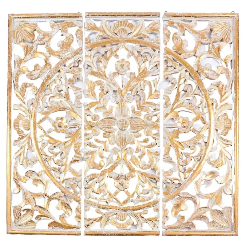Pannello decorativo in mdf dorato 120x3H120