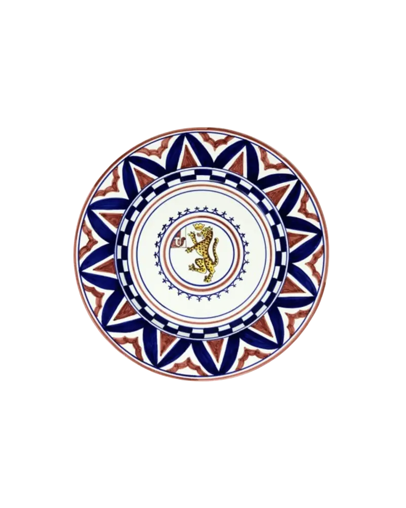 Pantera Blue and Red Pattern Imperial Plate Set