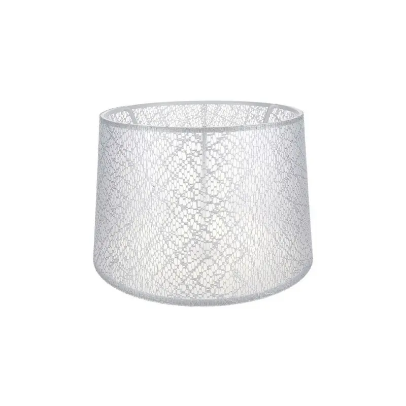 Paralume Deco ASZ1181 in PVC effetto tessuto bianco motivo ricamo