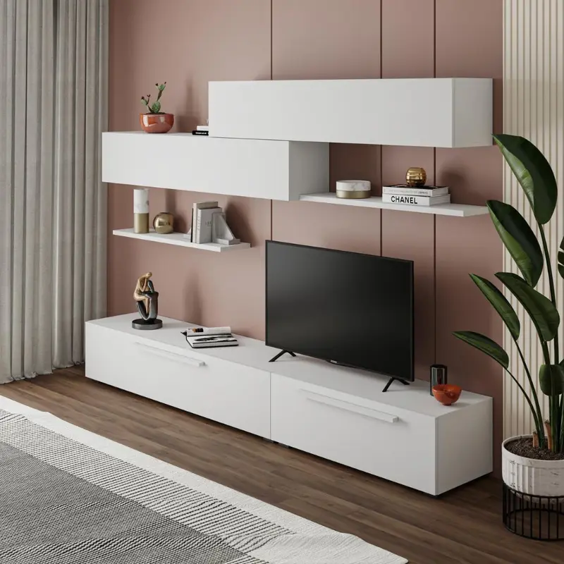 Parete attrezzata Kombat 260 colore bianco