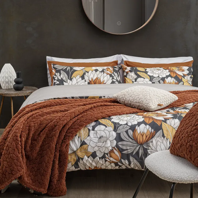 Parure Copripiumino Brandy - 100% Cotone - 2 Dimensioni