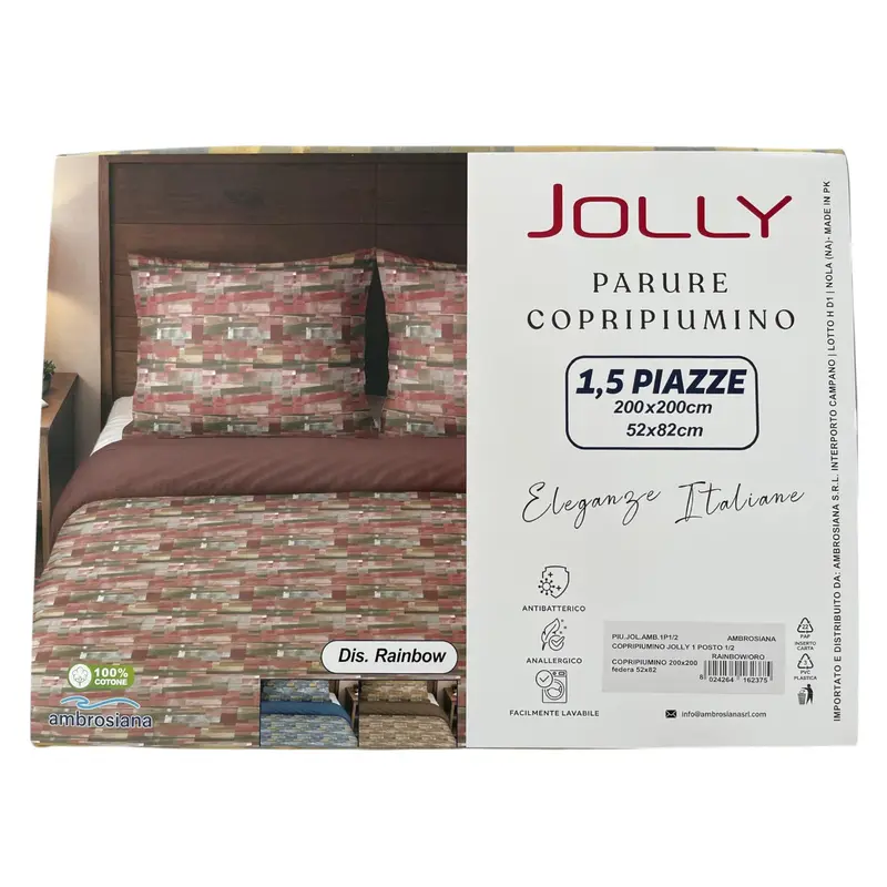 Parure copripiumino - Jolly - Oro dis. Rainbow