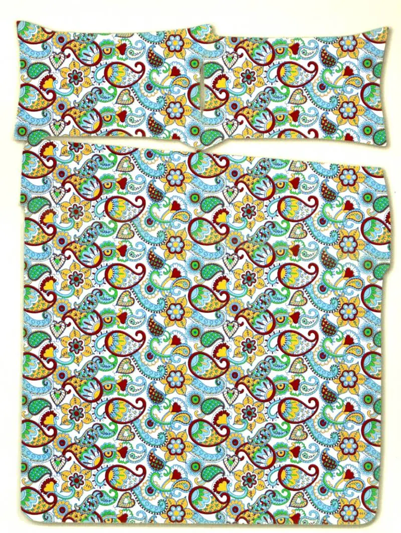 Parure Sacco Copripiumino federe letto matrimoniale stampa tipo desigual stock