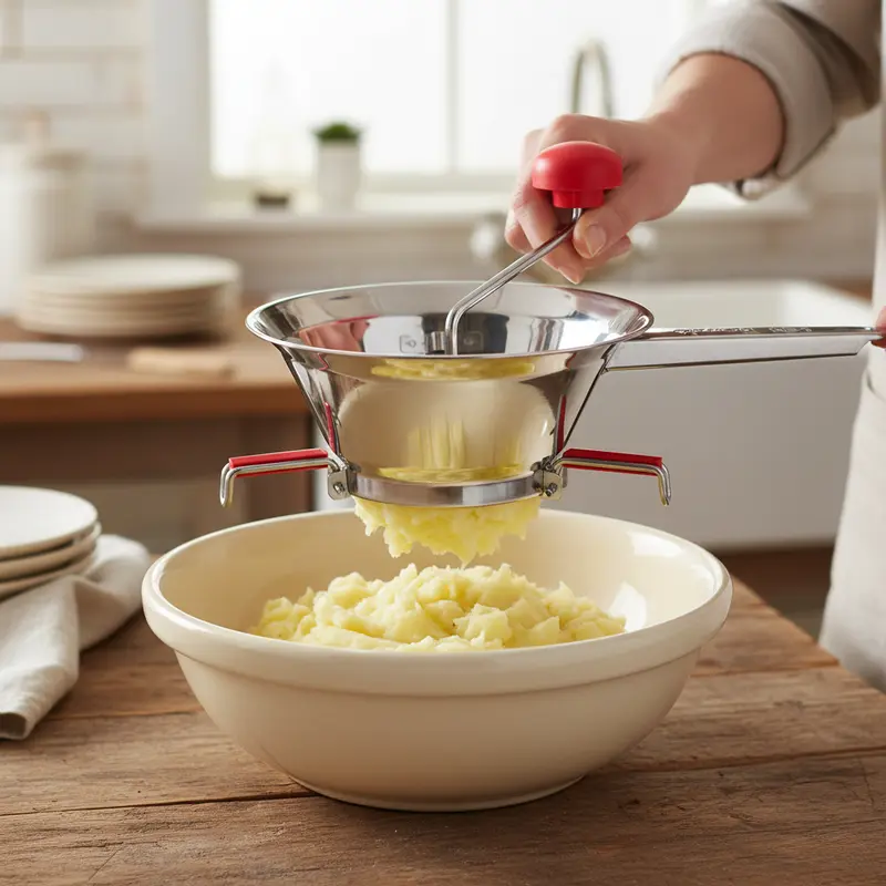 Passaverdura inox 20cm, 24 cm con 3 filtri e 3 piedi – Made in Italy