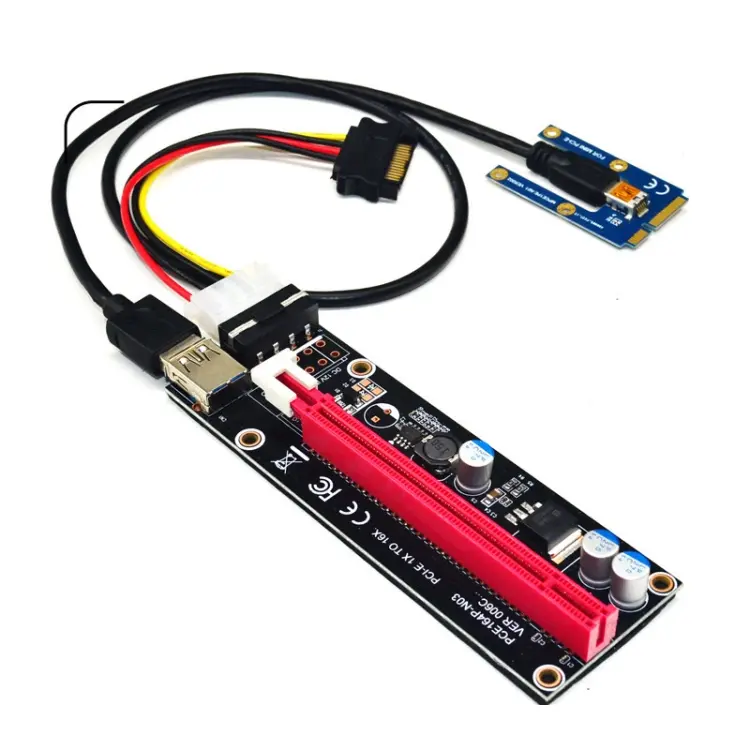 PCE164P-N03 VER006C Mini PCI-E 1X To 16X Riser For Laptop External Image Card, Spec