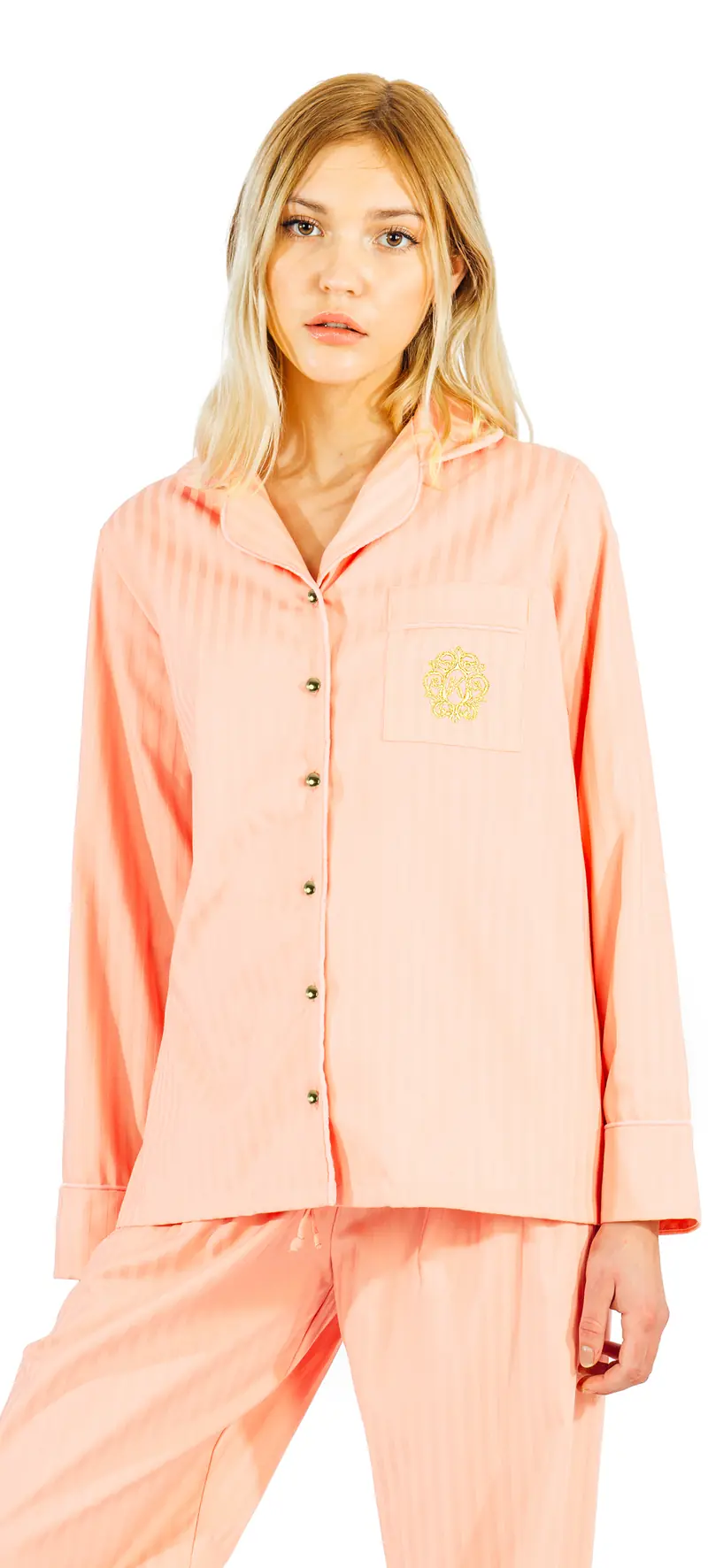 PEACH STRIPES PAJAMA