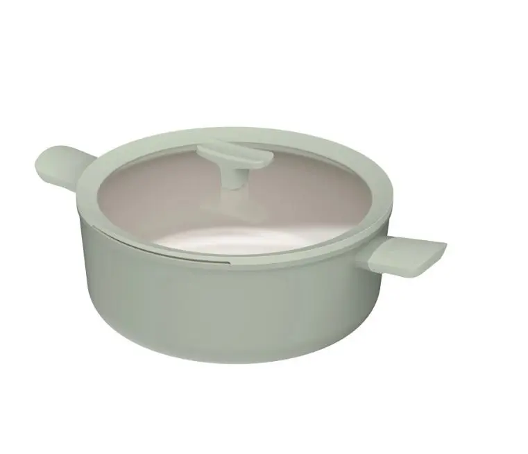 Pentola antiaderente con coperchio balance sage verde salvia 28 cm