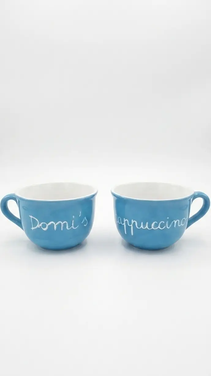 Personalised Capuccino Ceramic Mug (set of 2)