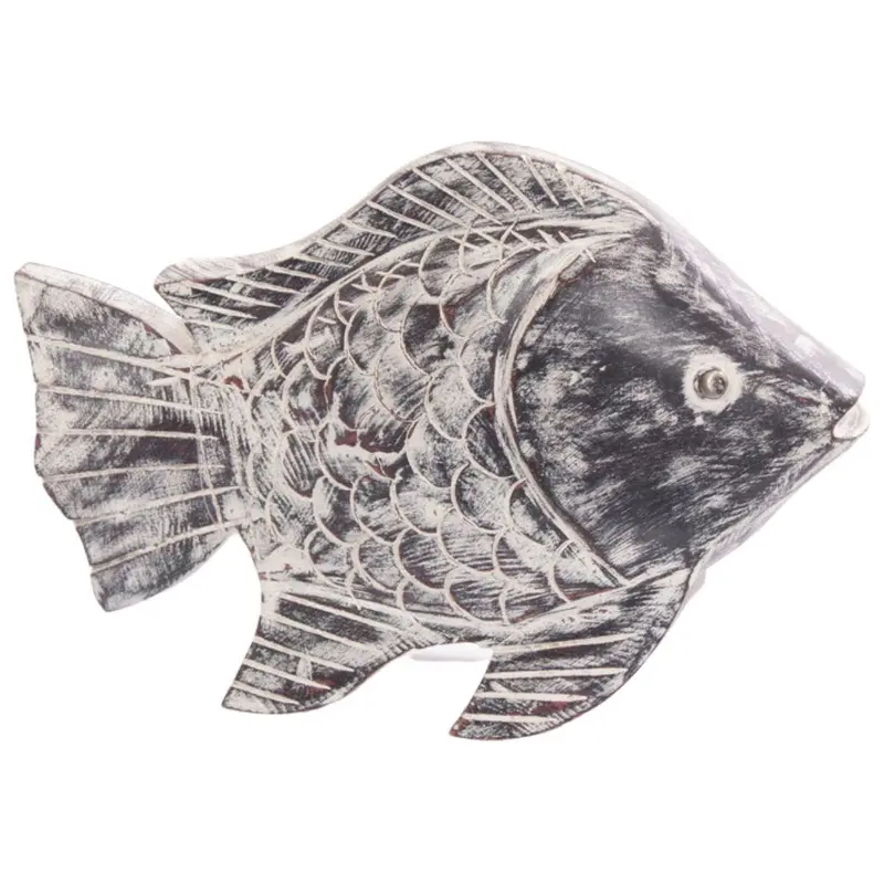 Pesce decorativo in legno di mango 29X7H19