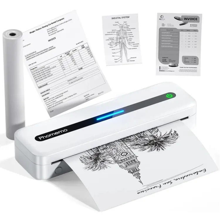 Phomemo M832 300dpi Wireless Thermal Portable Printer, Size