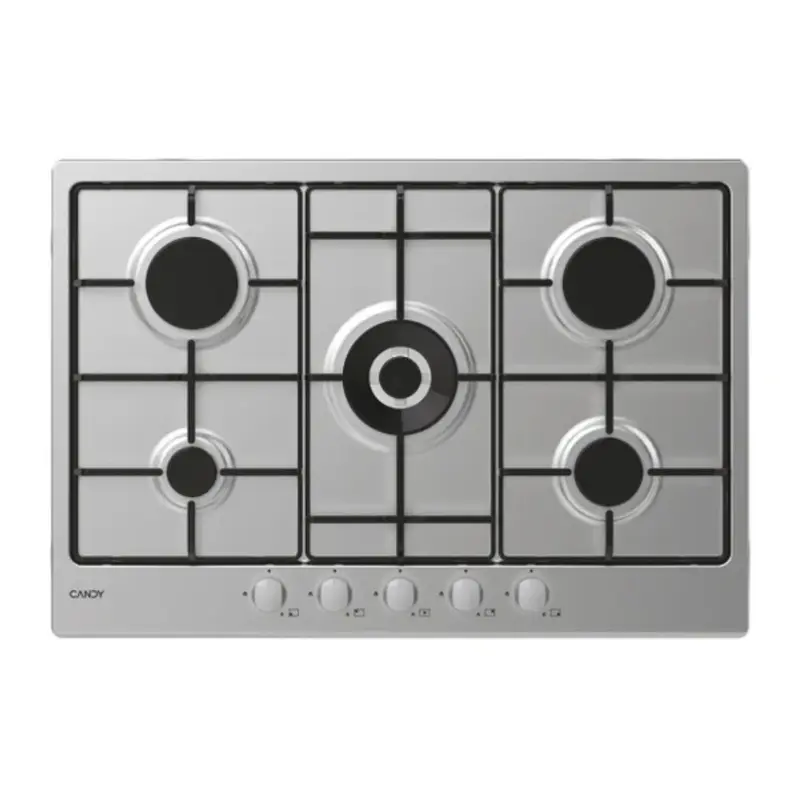 Piano cottura a gas Candy CHW74WX 5 fuochi 75 cm. inox