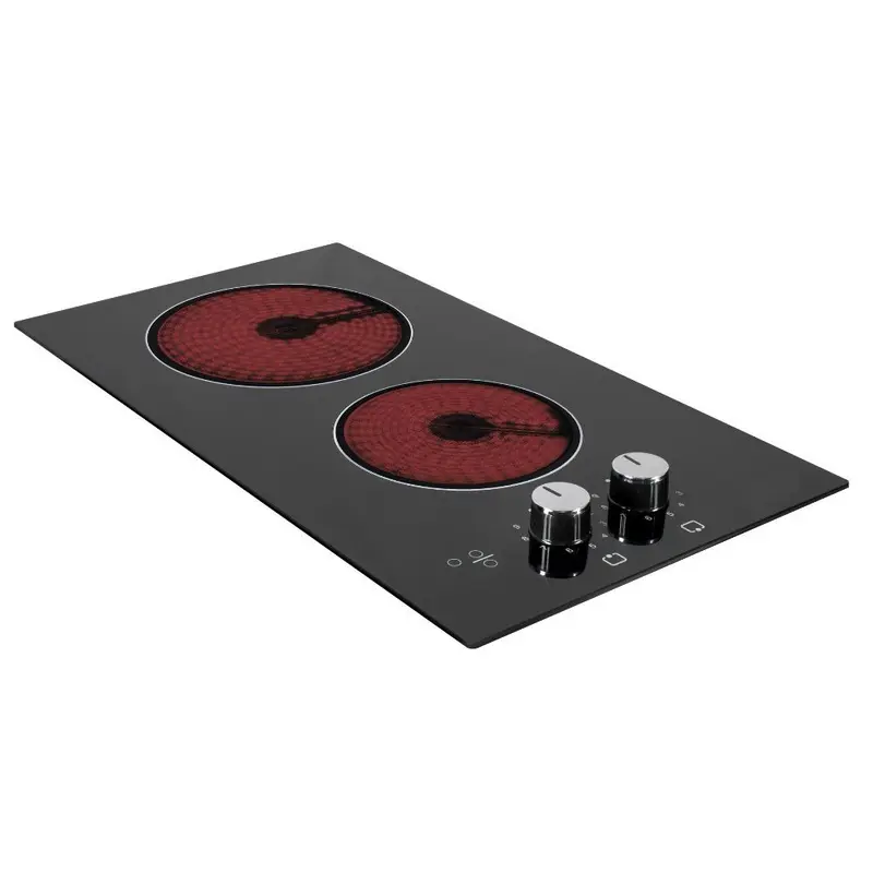 Piano cottura Antek vetroceramica elettrico nero 2 zone