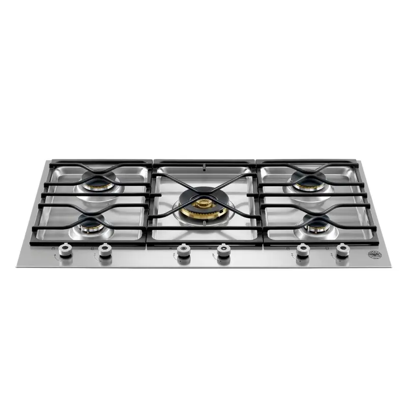 Piano cottura Bertazzoni PM36500X a gas da 90 cm. 5 fuochi con dual wok centrale inox