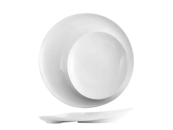 Piatto selection hotellerie in porcellana bianca cm 25,7x3,5hH&H