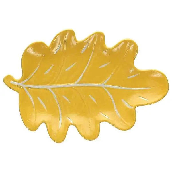 Piatto Tognana - Foglia - giallo