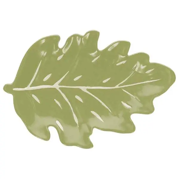 Piatto Tognana - Foglia - verde