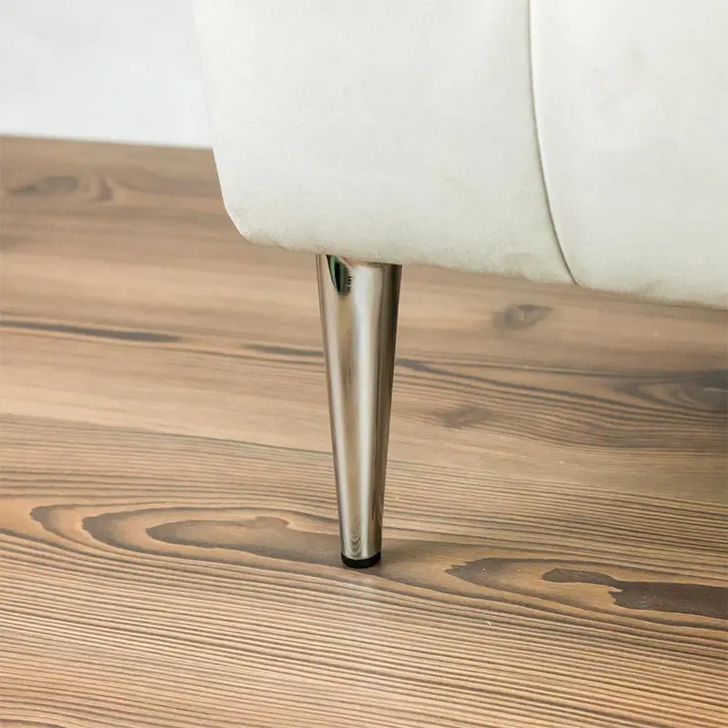 Piede in metallo Ago17 per mobili e complementi d'arredo H 17cm. cromato