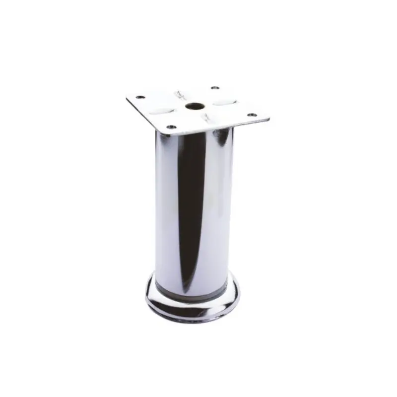 Piede in metallo diametro 4,2 altezza 15 cm cromato