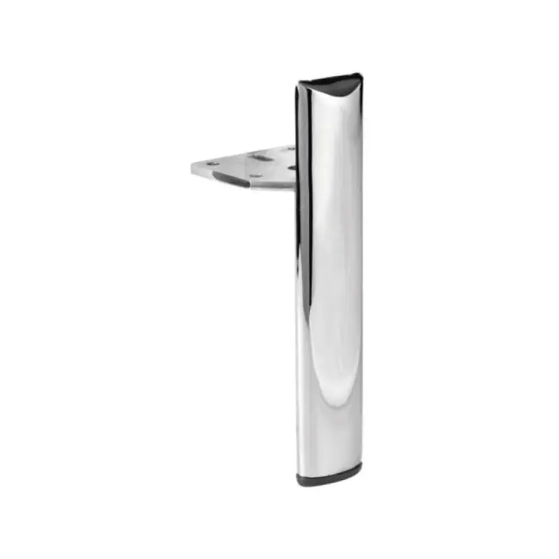 Piedino per mobile Scoby in acciaio cromato H 17 cm.