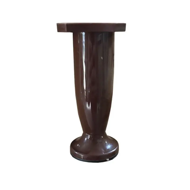 Piedino per mobile Y08MA in plastica colore marrone