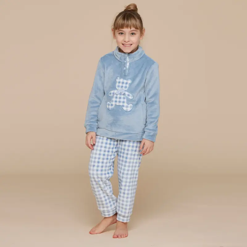 Pigiama bambina Noidìnotte coral vichy heart - FE2307AS