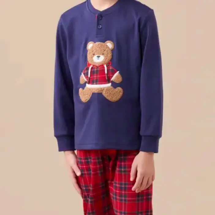 Pigiama bimbo teddy scozzese - FT873