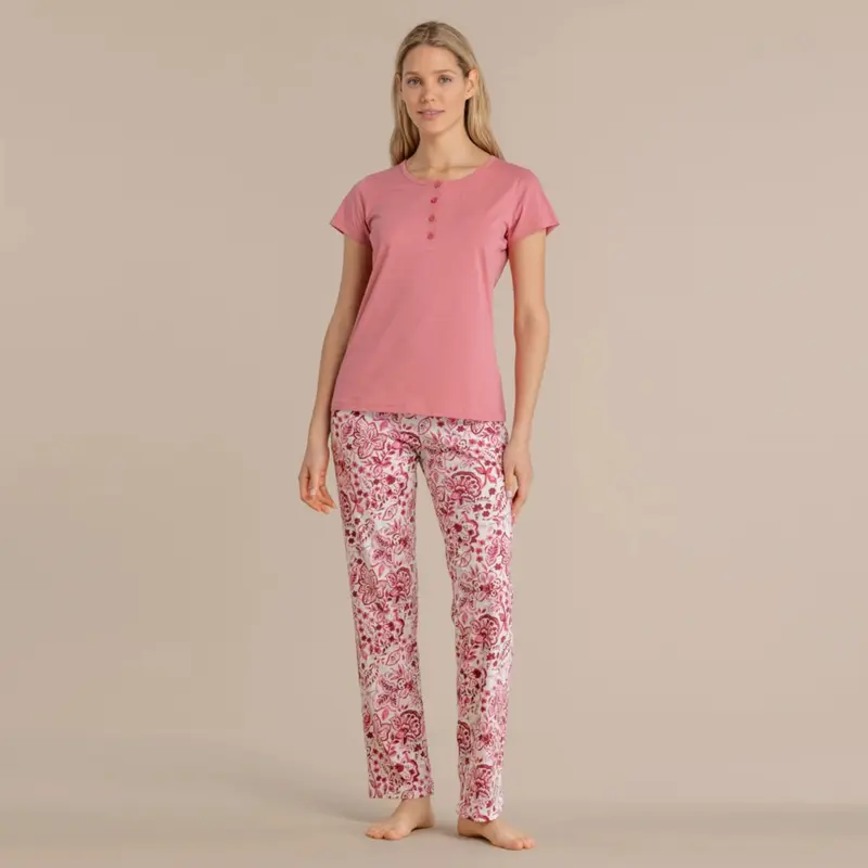 Pigiama donna calibrato mezza manica pantalone lungo - FA9201AB