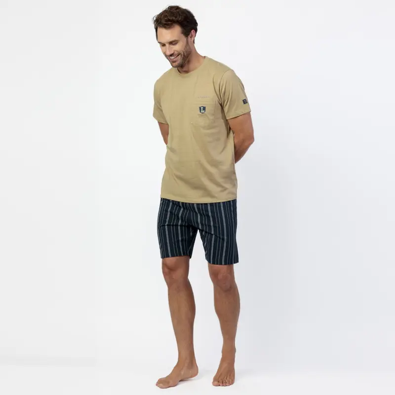 Pigiama uomo mezza manica pantalone corto - 64755-0