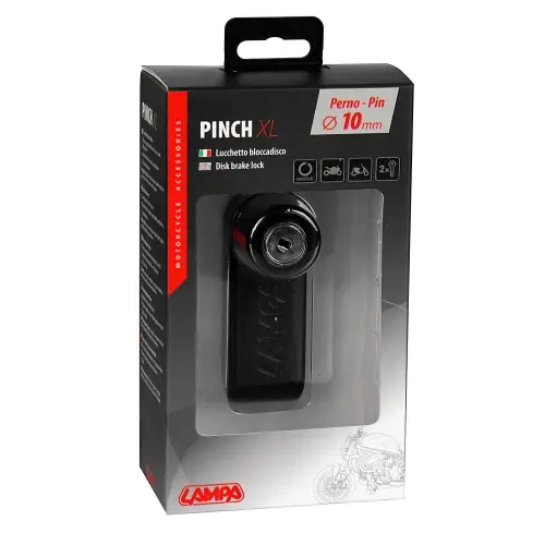 Pinch XL, lucchetto bloccadisco - Perno Ø 10 mm - Nero