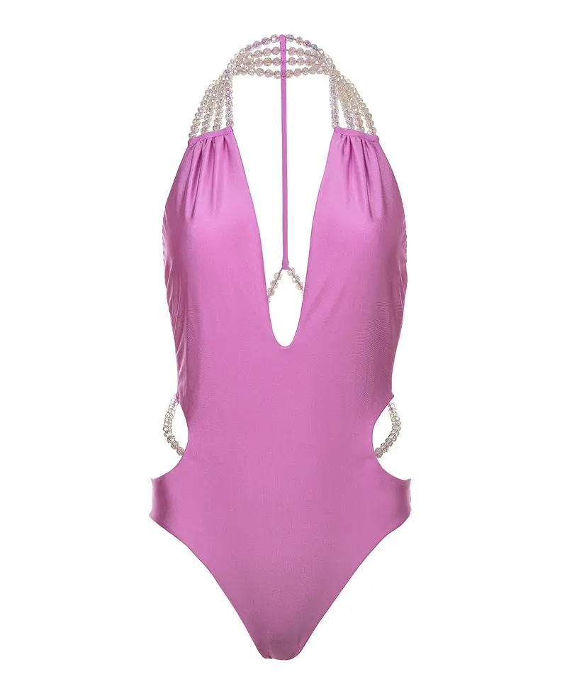 PINK COLLIER SWIMSUIT