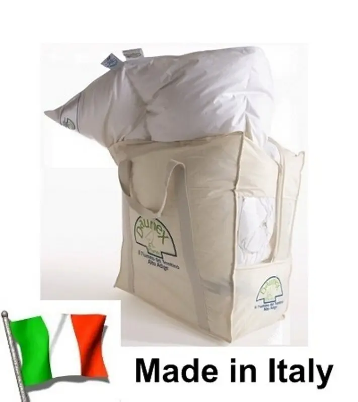 Piumino oca Bianco Invernale 4 stagioni letto SINGOLO DAUNEX Made Italy dal Trentino