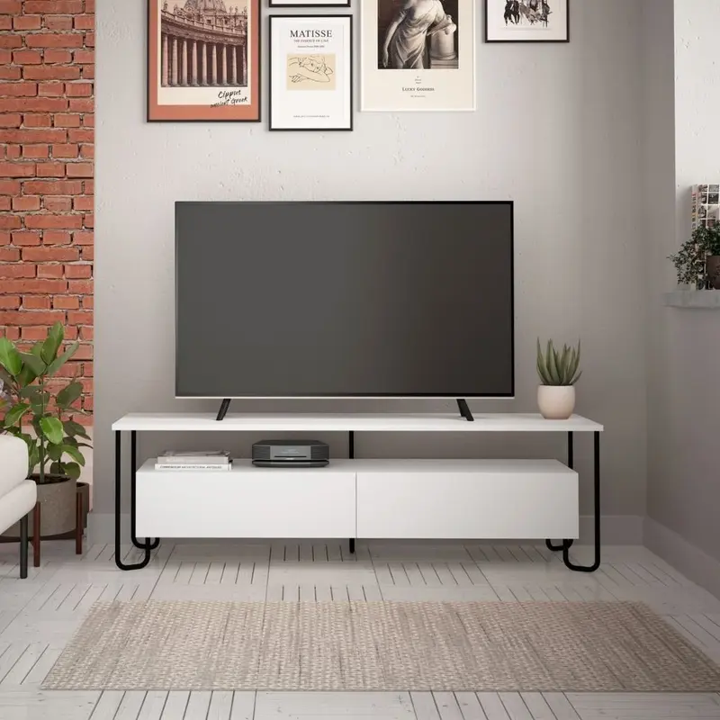 Porta Tv Cornea due ante bianco
