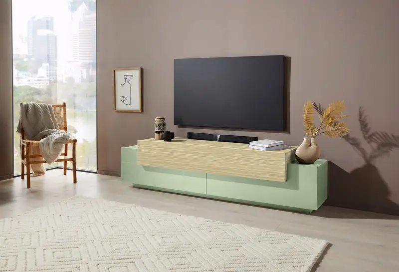 Porta tv CORO 200 cm 3 ante a ribalta