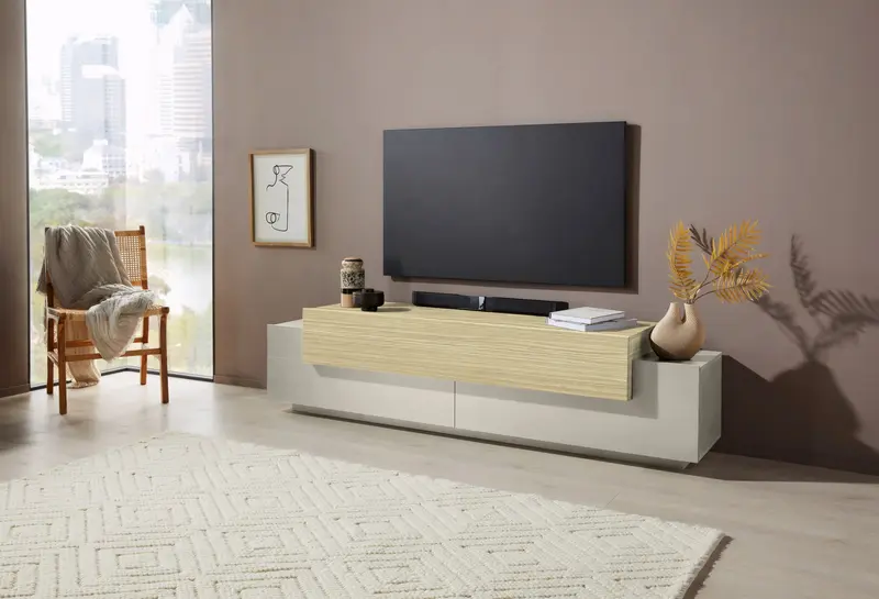 Porta tv CORO 200 cm 3 ante a ribalta