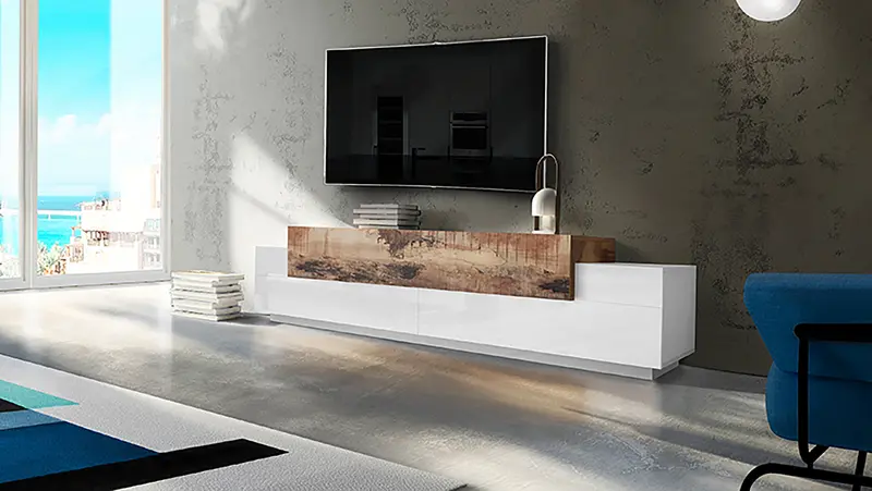 Porta tv CORO 240 cm 3 ante a ribalta
