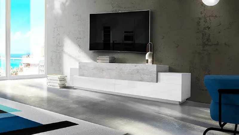 Porta tv CORO 240 cm 3 ante a ribalta