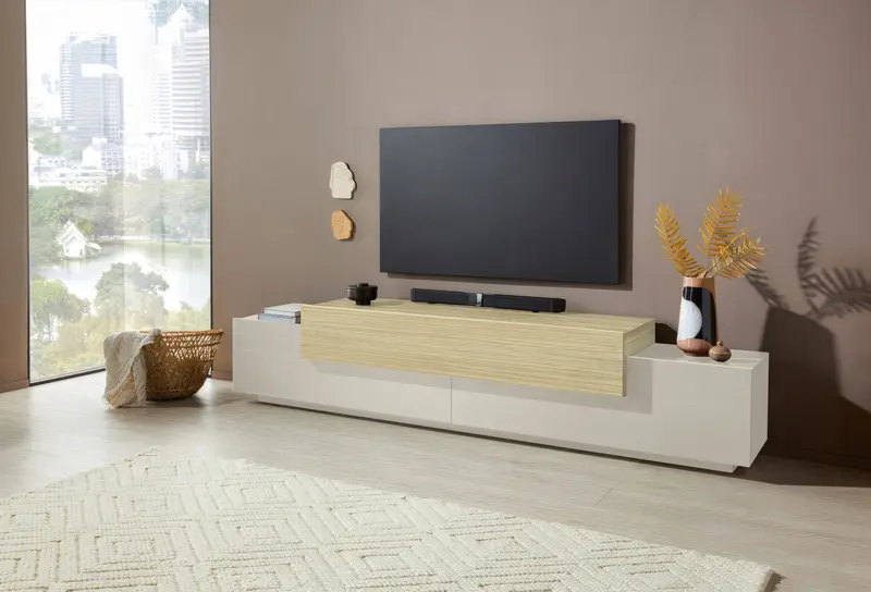 Porta tv CORO 240 cm 3 ante a ribalta