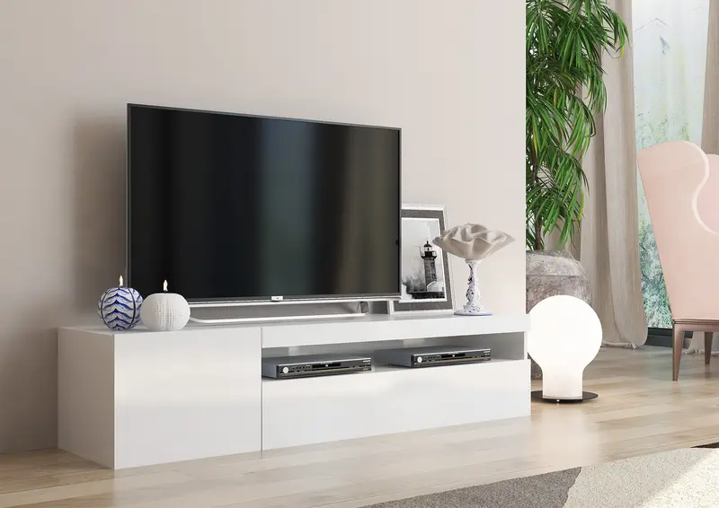 Porta tv DAIQUIRI 155 cm 1 anta battente + 1 anta a ribalta
