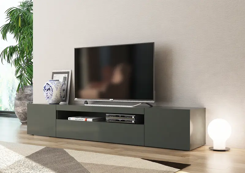 Porta tv DAIQUIRI 200 cm 2 ante battenti + 1 anta a ribalta