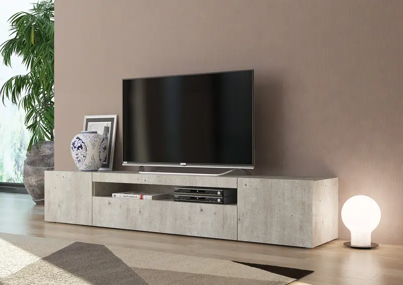 Porta tv DAIQUIRI 200 cm 2 ante battenti + 1 anta a ribalta