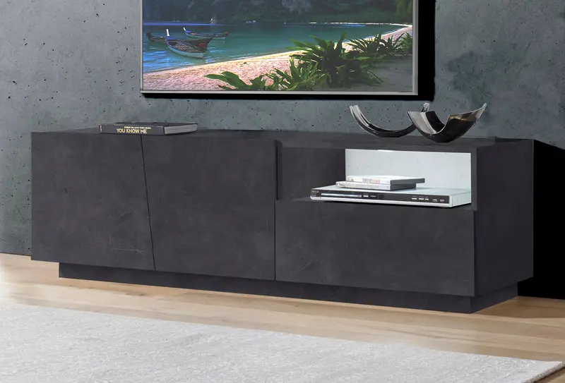 Porta tv VEGA 150 cm 2 ante battenti + 1 cassetto