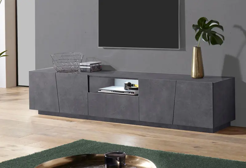 Porta tv VEGA 220 cm 4 ante battenti + 1 cassetto